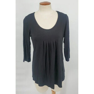 MIRACLEBODY by Miraclesuit Womens Sz M Black Stretch Pleated Slimming Top NWT